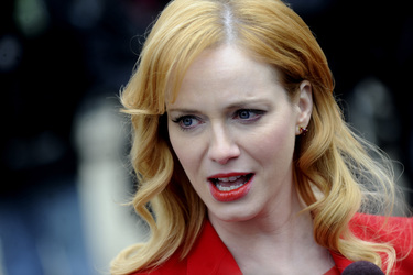 Jaguar 2016 XF Sedan Enthüllung mit Christina Hendricks, New York