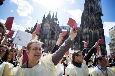 Kundgebung der GDL in Köln