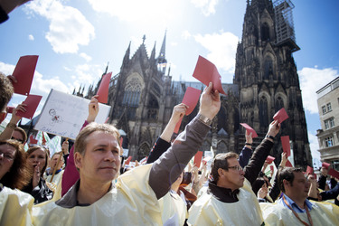 Kundgebung der GDL in Köln