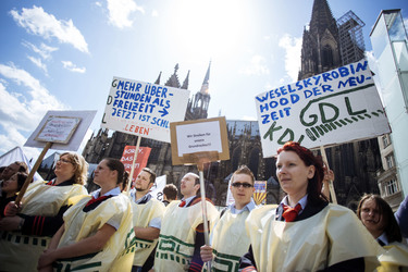 Kundgebung der GDL in Köln