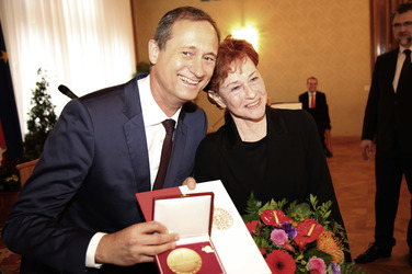 Preisverleihungen an Peter Kubelka und Gertraud Jesserer in Wien