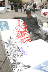 Kunstprojektpräsentation 'Euroart im Museumsquartier' in Wien