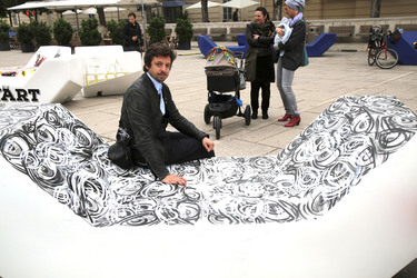 Kunstprojektpräsentation 'Euroart im Museumsquartier' in Wien