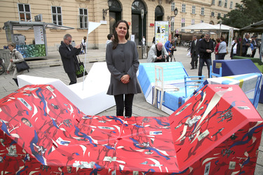 Kunstprojektpräsentation 'Euroart im Museumsquartier' in Wien