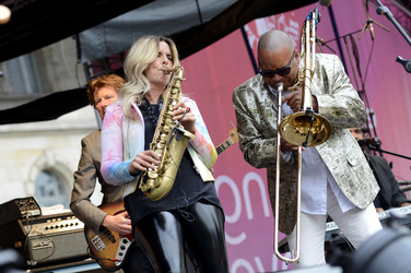 Jazzfestival an Himmelfahrt auf dem Trammplatz in Hannover