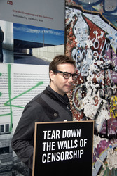 Bildtermin von Amnesty International zum Thema Meinungsfreiheit in Berlin