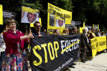 Demo für die Freilassung von Raif Badawi in Berlin