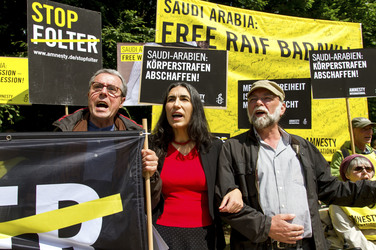 Demo für die Freilassung von Raif Badawi in Berlin