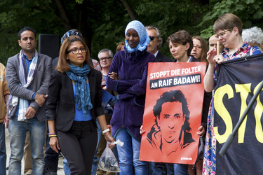Demo für die Freilassung von Raif Badawi in Berlin