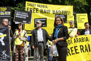 Demo für die Freilassung von Raif Badawi in Berlin