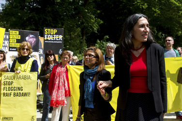 Demo für die Freilassung von Raif Badawi in Berlin
