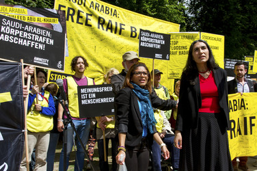 Demo für die Freilassung von Raif Badawi in Berlin