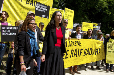 Demo für die Freilassung von Raif Badawi in Berlin