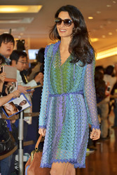 Ankunft der Clooneys auf dem Tokyo International Airport