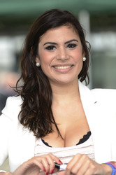 Tanja Tischewitsch auf der Pferderennbahn Neue Bult in Hannover