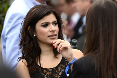 Tanja Tischewitsch auf der Pferderennbahn Neue Bult in Hannover