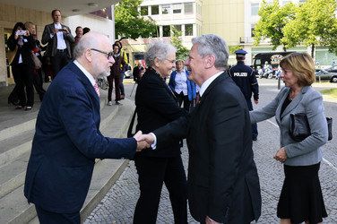 Bundespräsident Joachim Gauck zu Besuch in der Staatsoper im Schillertheater