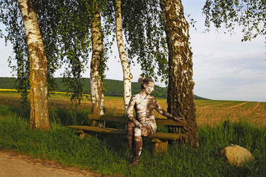 NATURE ART: Birke / Birch Bodypainting