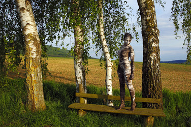 NATURE ART: Birke / Birch Bodypainting