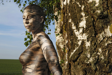 NATURE ART: Birke / Birch Bodypainting