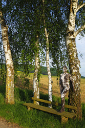 NATURE ART: Birke / Birch Bodypainting