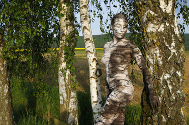 NATURE ART: Birke / Birch Bodypainting