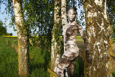 NATURE ART: Birke / Birch Bodypainting