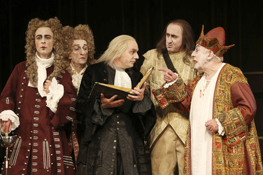Theaterprobe von 'Der Bürger als Edelmann' in Hamburg