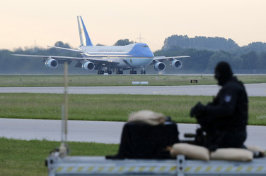 Ankunft von Präsident Barack Obama in München