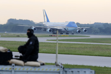 Ankunft von Präsident Barack Obama in München