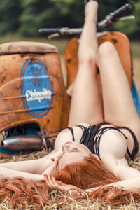 Modelshooting mit Simson Moped