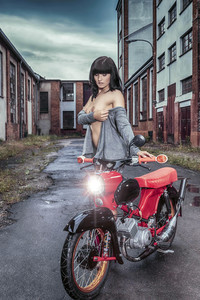 Modelshooting mit Simson Moped