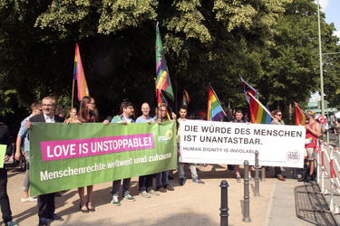 Protest vor der Türkischen Botschaft in Berlin