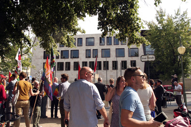 Protest vor der Türkischen Botschaft in Berlin