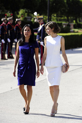 State visit of the President of the Republic of Peru, Mr. Ollanta Humala Tasso, and Mrs. Nadine Heredia Alarcon. The King of Spain Felipe VI and Queen Letizia officially greeted at the Pardo Palace in Madrid on July 7, 2015.