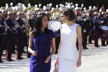 State visit of the President of the Republic of Peru, Mr. Ollanta Humala Tasso, and Mrs. Nadine Heredia Alarcon. The King of Spain Felipe VI and Queen Letizia officially greeted at the Pardo Palace in Madrid on July 7, 2015.