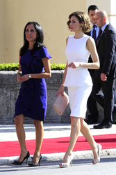 State visit of the President of the Republic of Peru, Mr. Ollanta Humala Tasso, and Mrs. Nadine Heredia Alarcon. The King of Spain Felipe VI and Queen Letizia officially greeted at the Pardo Palace in Madrid on July 7, 2015.