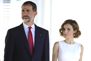 State visit of the President of the Republic of Peru, Mr. Ollanta Humala Tasso, and Mrs. Nadine Heredia Alarcon. The King of Spain Felipe VI and Queen Letizia officially greeted at the Pardo Palace in Madrid on July 7, 2015.