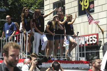 Siegesparade der Frauen-Fußballnationalmannschaft der USA in New York