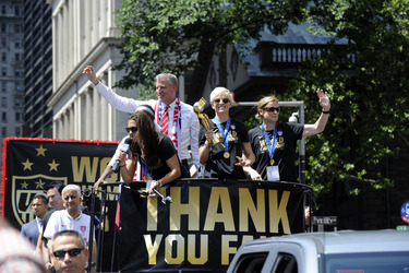 Siegesparade der Frauen-Fußballnationalmannschaft der USA in New York