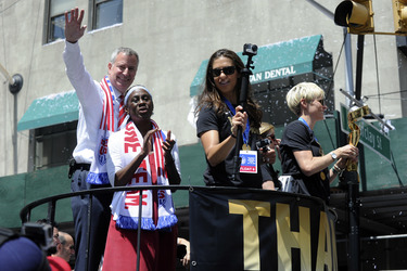 Siegesparade der Frauen-Fußballnationalmannschaft der USA in New York