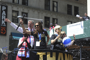Siegesparade der Frauen-Fußballnationalmannschaft der USA in New York