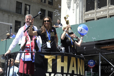 Siegesparade der Frauen-Fußballnationalmannschaft der USA in New York