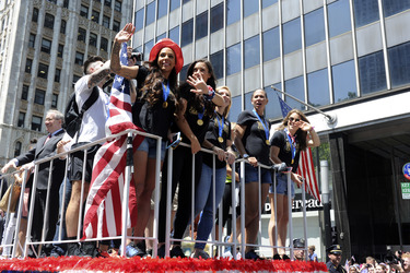Siegesparade der Frauen-Fußballnationalmannschaft der USA in New York