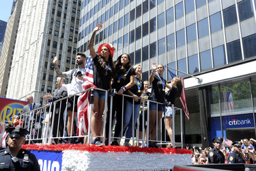 Siegesparade der Frauen-Fußballnationalmannschaft der USA in New York