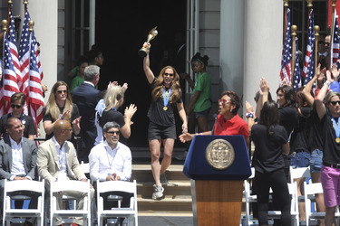 Siegesparade der Frauen-Fußballnationalmannschaft der USA in New York