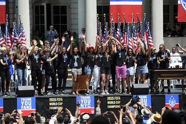 Siegesparade der Frauen-Fußballnationalmannschaft der USA in New York
