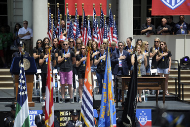 Siegesparade der Frauen-Fußballnationalmannschaft der USA in New York