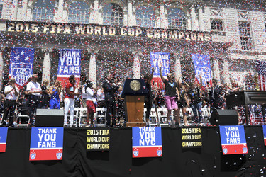 Siegesparade der Frauen-Fußballnationalmannschaft der USA in New York