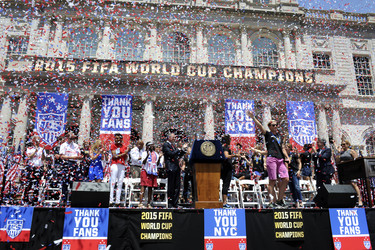 Siegesparade der Frauen-Fußballnationalmannschaft der USA in New York